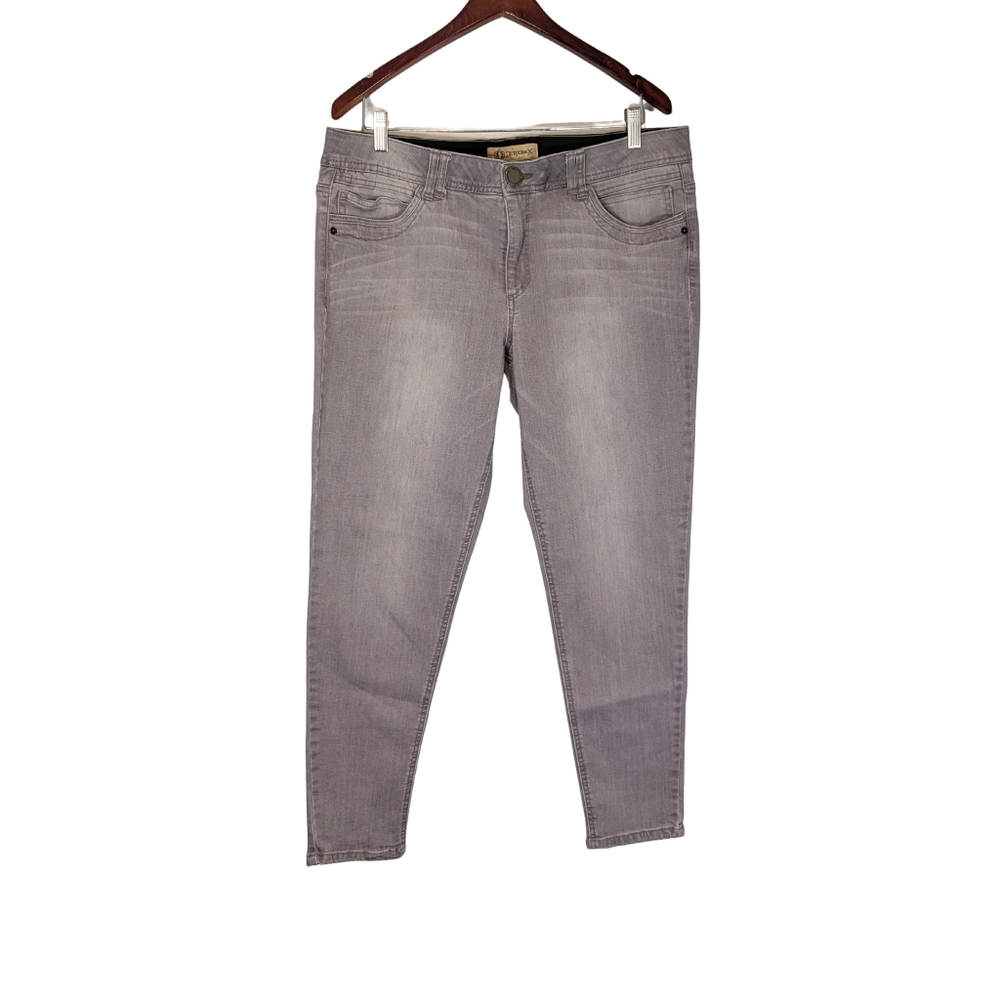 Democracy Ab Technology Ankle Skinny Womens Size 14 Jeans Gray Stretch